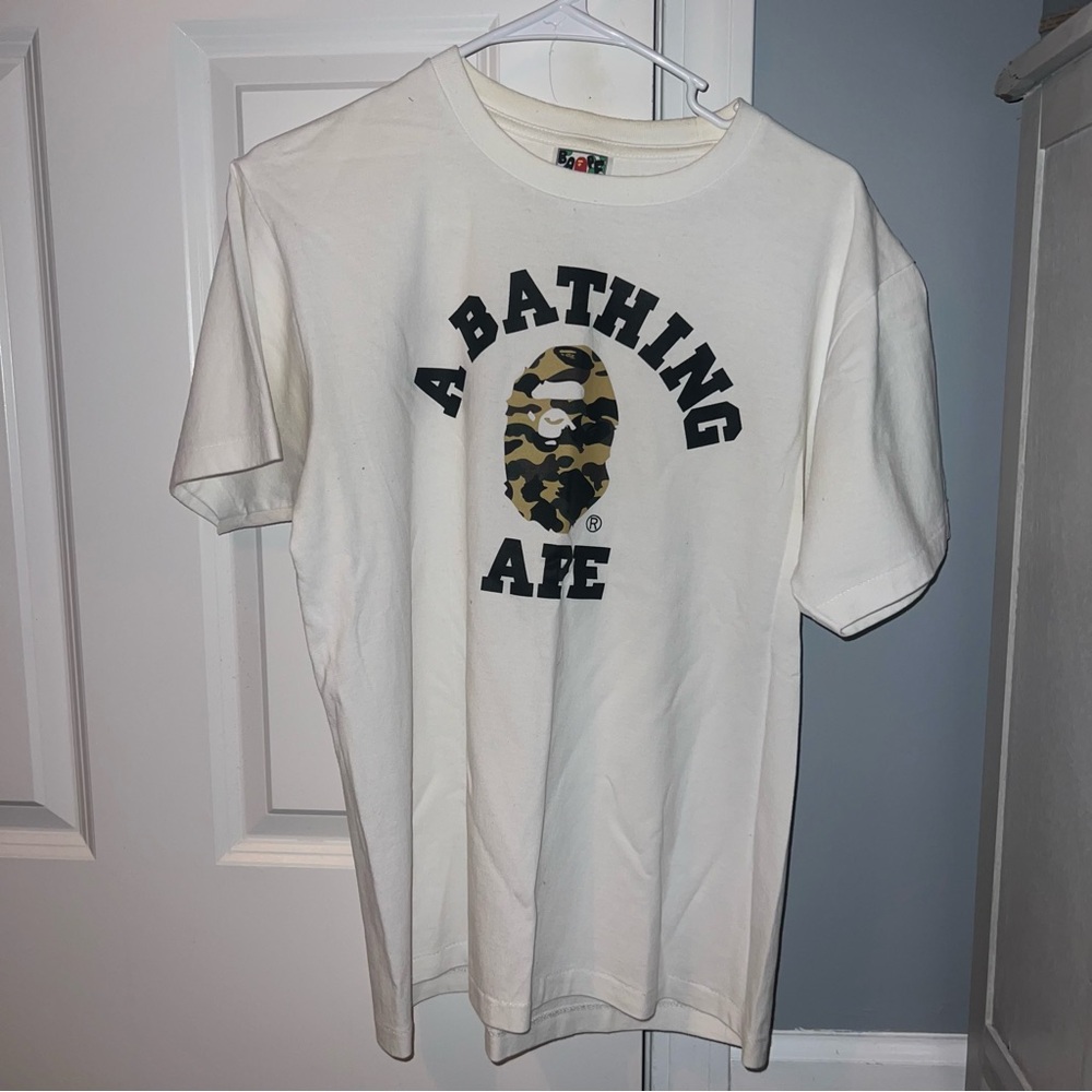 BAPE 1st Camo College Tee - white